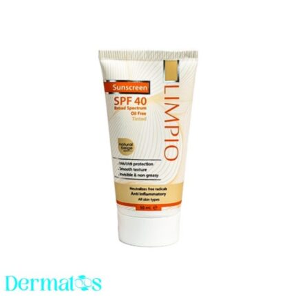 کرم ضد آفتاب رنگی spf40 پوست چرب لیمپیو پلاس