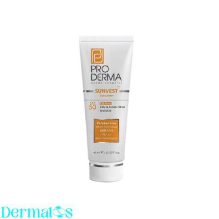 کرم ضد آفتاب فاقد چربی بی رنگ SPF 50 پرودرما